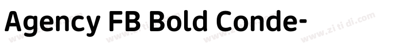 Agency FB Bold Conde字体转换